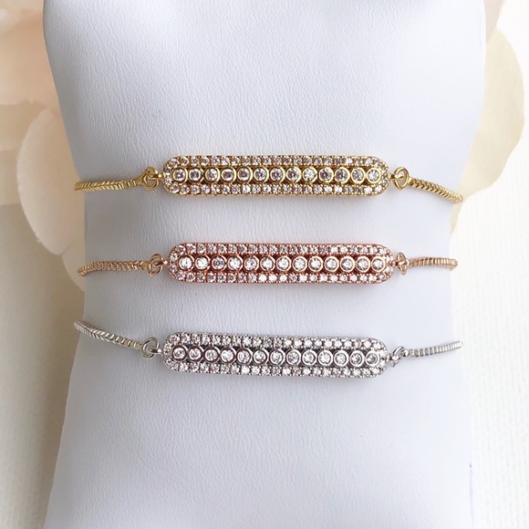 Cubic Zirconia Rose Gold Bracelet - Picture 3 of 5